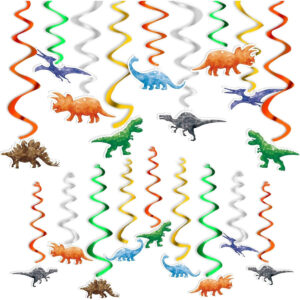 B08L7Q4QY4.jpg 24-Piece Watercolor Dinosaur Hanging Swirl Party Decorations