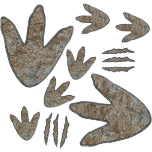 B0CT8YY1XT.jpg 90-Piece Dinosaur Footprint Floor and Wall Decal Set
