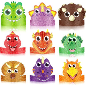 B0B1PN5NM4.jpg 24 Pcs Dinosaur Party Hats for Kids Birthday Decorations