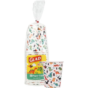 B089L6F7R8.jpg Glad for Kids Dinosaur Paper Cups, 9 Oz Party Drink Cups (20ct)