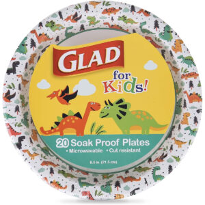 B0883TK8PS.jpg Glad for Kids Dinosaur Paper Plates for Birthday Parties 8.5