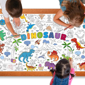 B0CTZSPDZB.jpg Giant Dinosaur Coloring Poster for Kids 30x72 Inch Activity