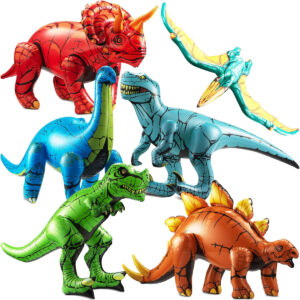 B0FKJ6D86R.jpg 6-Piece Inflatable Dinosaur Decorations for Jurassic Parties