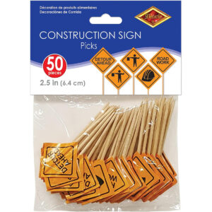 B00SWJTH1Y.jpg Beistle Construction Sign Food Picks for Party Desserts