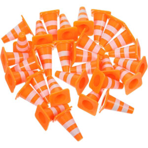 B0D3XKFDXW.jpg 30Pcs Mini Traffic Cones for Construction Theme Party Decor
