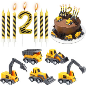 B0FFG9CQ3R.jpg Number 2 Construction Birthday Cake Topper & Candle Set