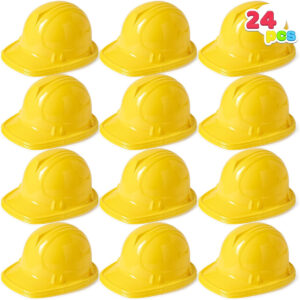 B09SPMDRXN.jpg 24 Pcs Kids Construction Hard Hats for Theme Party Dress Up
