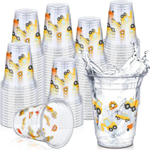 B0CNR36STZ.jpg 50 Pcs Construction Theme Disposable Cups for Birthday Parties