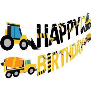 B0D97HFH6G.jpg Construction Birthday Party Decorations: Banner & Sign Set
