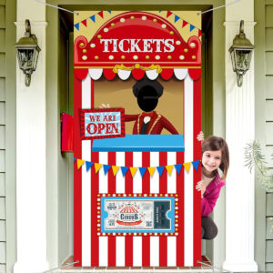 B092941G4K.jpg Carnival Circus Theme Party Backdrop and Photo Door Banner