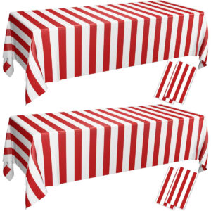 B0CFZVRC4B.jpg Red and White Striped Carnival Tablecloths for Circus Parties