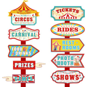 B0CQSCXPHW.jpg 20-Piece Circus Carnival Party Directional Sign Set