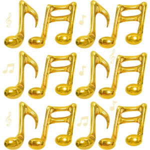 B0FCSG7K4C.jpg 16-Inch Gold Music Note Foil Balloons for Christian Events