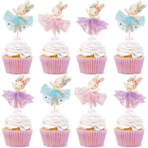 B0CST5GXFP.jpg 30-Piece Bunny and Easter Egg Cupcake Topper Set for Parties