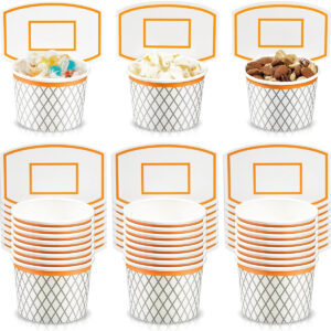 B0B714C6BS.jpg 24-Piece Basketball Hoop Snack Cups for Sports Party Treats