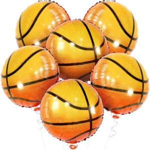 B098LF49X5.jpg Katchon 18-Inch Orange Basketball Balloons, 6-Pack