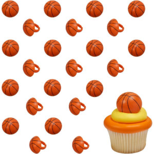 B0BFJWG6NK.jpg DECOPAC 3D Basketball Ring Cupcake Toppers – 24 Pack