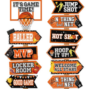 B09GLK7QM3.jpg 20-Piece Basketball Party Sign Set for Table Decorations