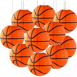 B0C1SHDT4Z.jpg 10-Piece Basketball Paper Lanterns for Sports Theme Parties