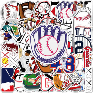 B09NPW52M4.jpg 50pcs Baseball Vinyl Stickers for Water Bottles and Laptops