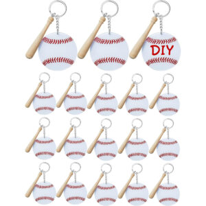 B0B76NKM3Z.jpg 18-Piece Baseball Acrylic Keychain Set for Sports Party Favors