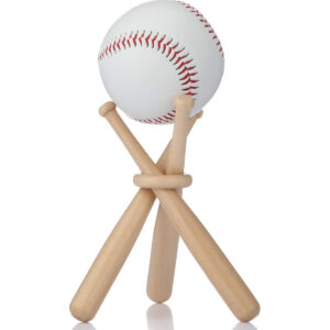 B07RTWPH8L.jpg Wooden Baseball Display Stand for Tabletop Sports Decor