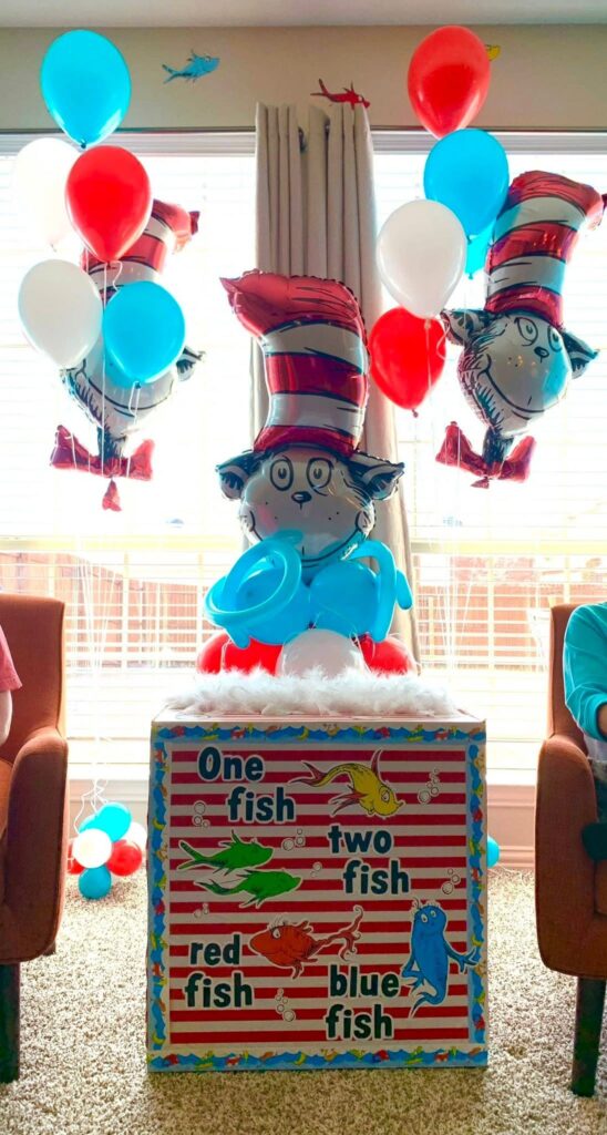 Dr. Seuss Inspired Twin Baby Shower with Thing 1 & Thing 2 Decor