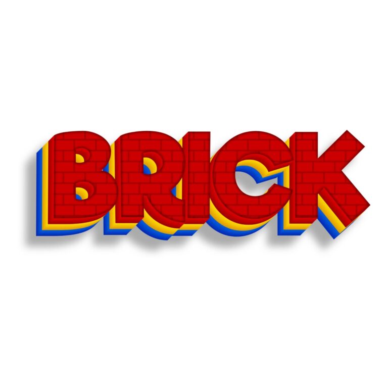 Construction Red Brick 3D Text Generator text generator preview