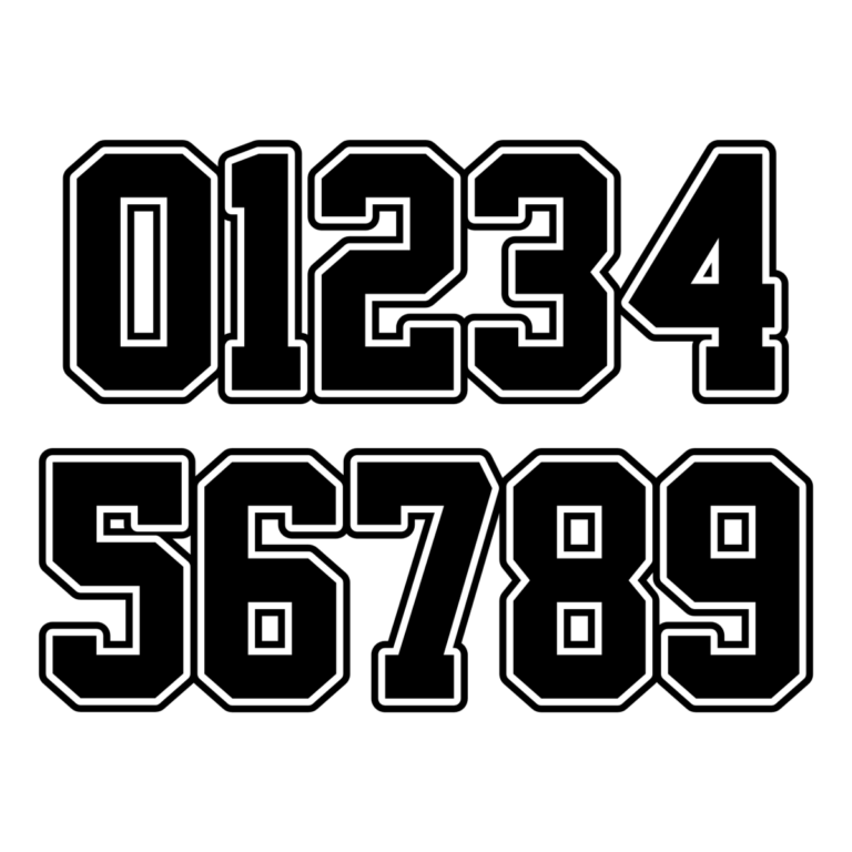 Basketball Jersey Number Font Generator text generator preview