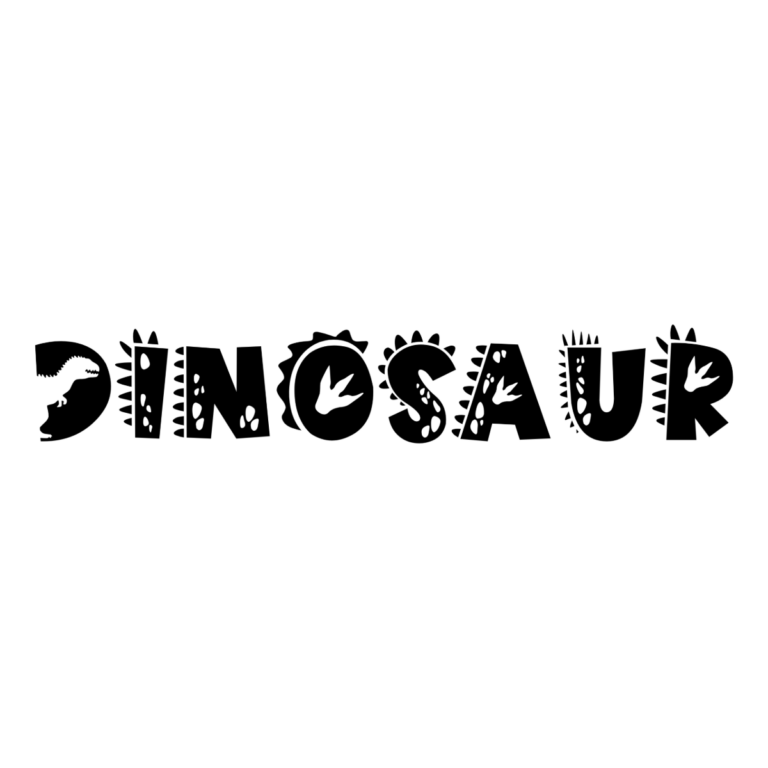 Dinosaur Silhouette Font Generator text generator preview