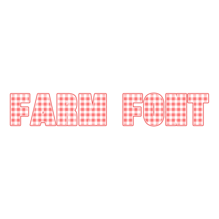 Farm Gingham Checkered Font Generator text generator preview