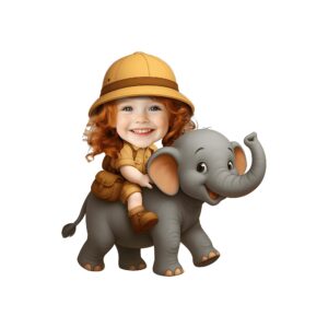 Custom Elephant Safari Tan Safari Shirt Face Cutout – Original Custom Elephant Safari Tan Safari Shirt Face Cutout design preview