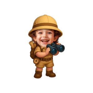 Custom Binoculars Safari Belted Safari Romper Face Cutout – Original Custom Binoculars Safari Belted Safari Romper Face Cutout design preview