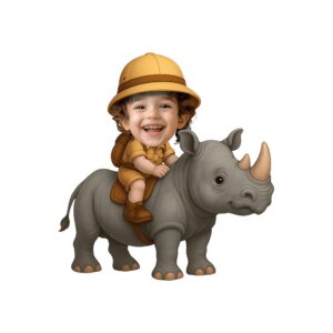 Custom Rhinoceros Safari Explorer Face Cutout – Original Custom Rhinoceros Safari Explorer Face Cutout design preview
