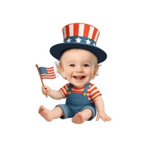 Custom Patriotic Uncle Sam-Style Seated Face Cutout – Original Custom Patriotic Uncle Sam-Style Seated Face Cutout design preview