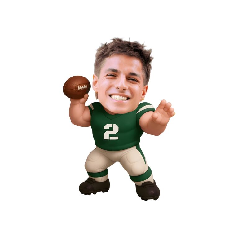 Custom Green Number 2 Football Runner Face Cutout – Original Custom Green Number 2 Football Runner Face Cutout design preview
