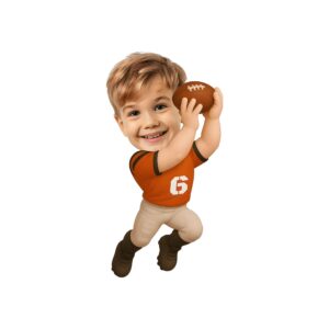 Custom Orange Number 6 Football Runner Face Cutout – Original Custom Orange Number 6 Football Runner Face Cutout design preview