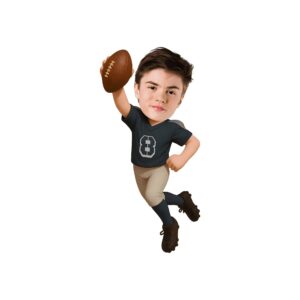 Custom Charcoal Number 8 Passing Player Face Cutout – Original Custom Charcoal Number 8 Passing Player Face Cutout design preview