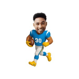 Custom Blue Number 30 Football Runner Face Cutout – Original Custom Blue Number 30 Football Runner Face Cutout design preview