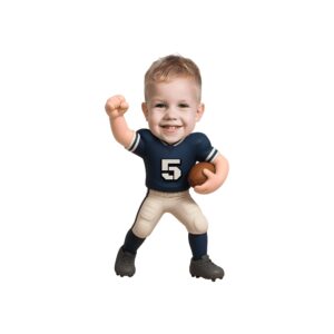Custom Navy Number 5 Football Light Pants Face Cutout – Original Custom Navy Number 5 Football Light Pants Face Cutout design preview