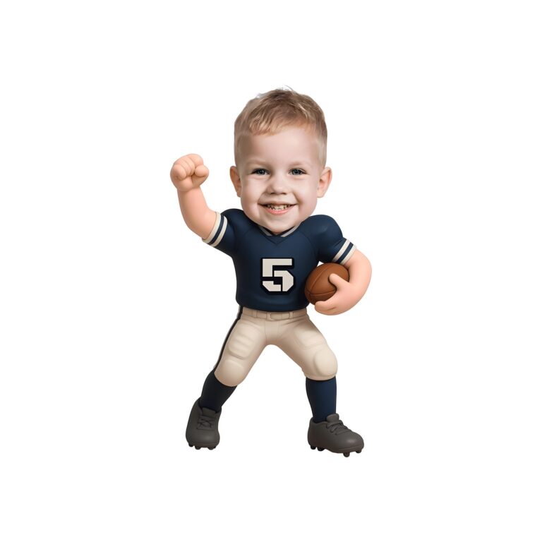 Custom Navy Number 5 Football Light Pants Face Cutout – Original Custom Navy Number 5 Football Light Pants Face Cutout design preview