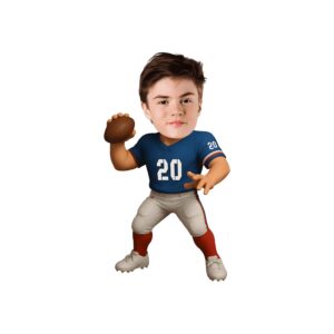 Custom Blue Number 20 Football Player Face Cutout – Original Custom Blue Number 20 Football Player Face Cutout design preview