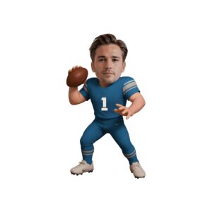 Custom Blue Number 1 Passing Player Face Cutout – Original Custom Blue Number 1 Passing Player Face Cutout design preview