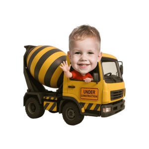 Custom Concrete Mixer Truck Driver Face Cutout – Original Custom Concrete Mixer Truck Driver Face Cutout design preview