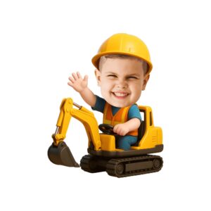 Custom Excavator Operator Tracked Excavator Face Cutout – Original Custom Excavator Operator Tracked Excavator Face Cutout design preview