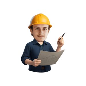 Custom Construction Engineer Reviewing Plans Face Cutout – Original Custom Construction Engineer Reviewing Plans Face Cutout design preview