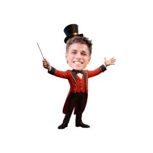 Custom Circus Magician or Showman Face Cutout – Original Custom Circus Magician or Showman Face Cutout design preview