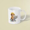 Custom Elephant Safari Rider Face Cutout – Mug Custom Elephant Safari Rider Face Cutout shown on a mug mockup