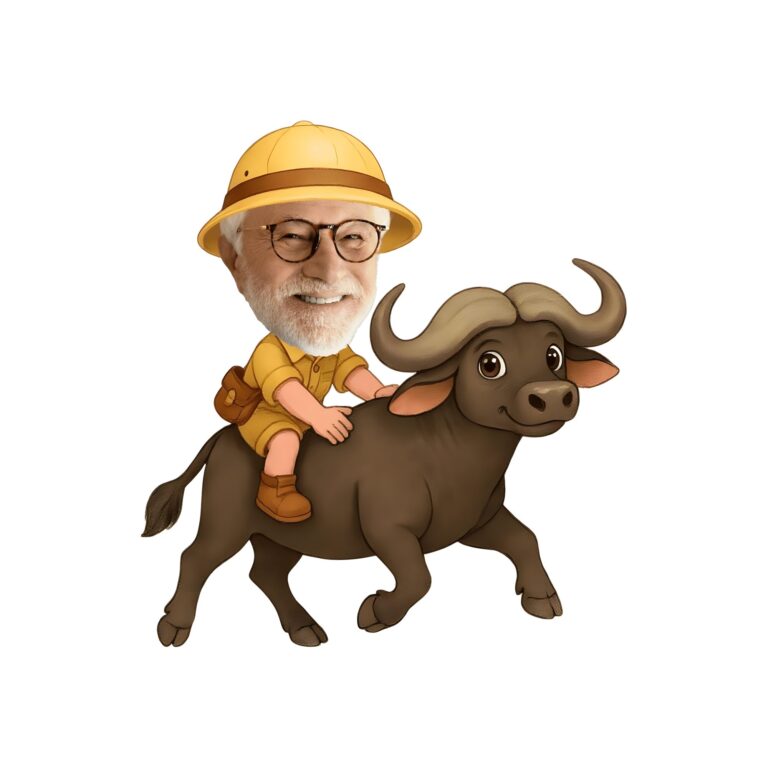 Custom African Buffalo Safari Rider Face Cutout – Original Custom African Buffalo Safari Rider Face Cutout design preview