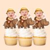 Custom Hippopotamus Safari Rider Face Cutout – Cupcake Topper Custom Hippopotamus Safari Rider Face Cutout shown on a cupcake topper mockup